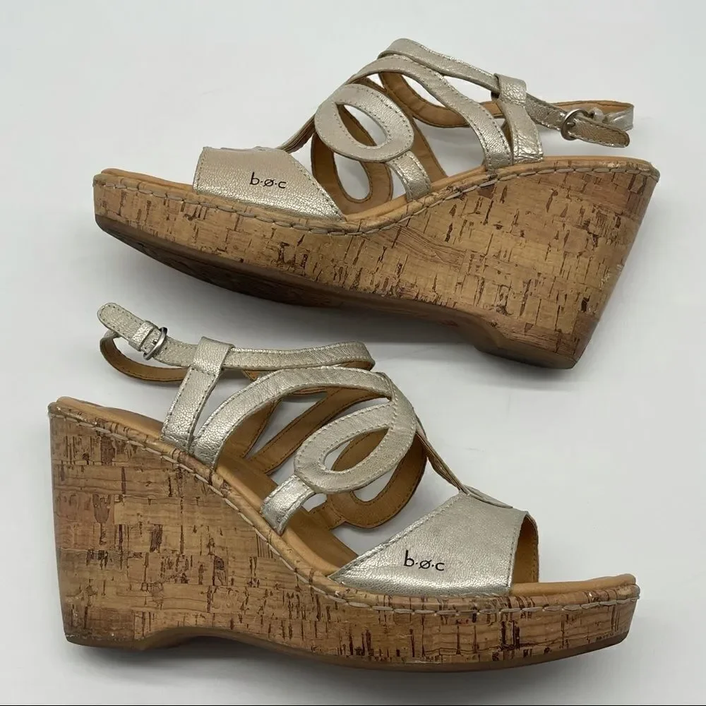 b.o.c. wedge sandals Sz 10M